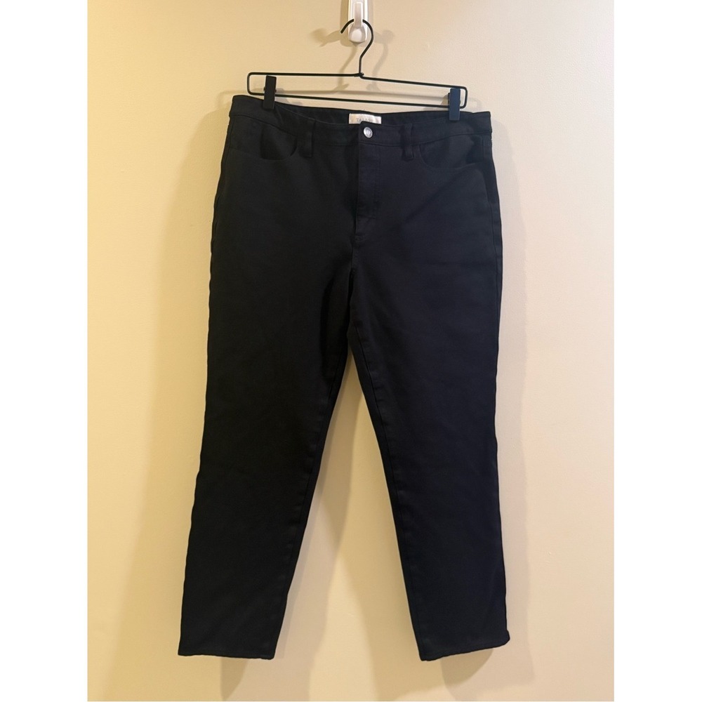 Talbots Womens Black Skinny Jeans Stretch Five Pocket Size 12